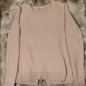 Madewell Women's Pink Sweater, Open Back.